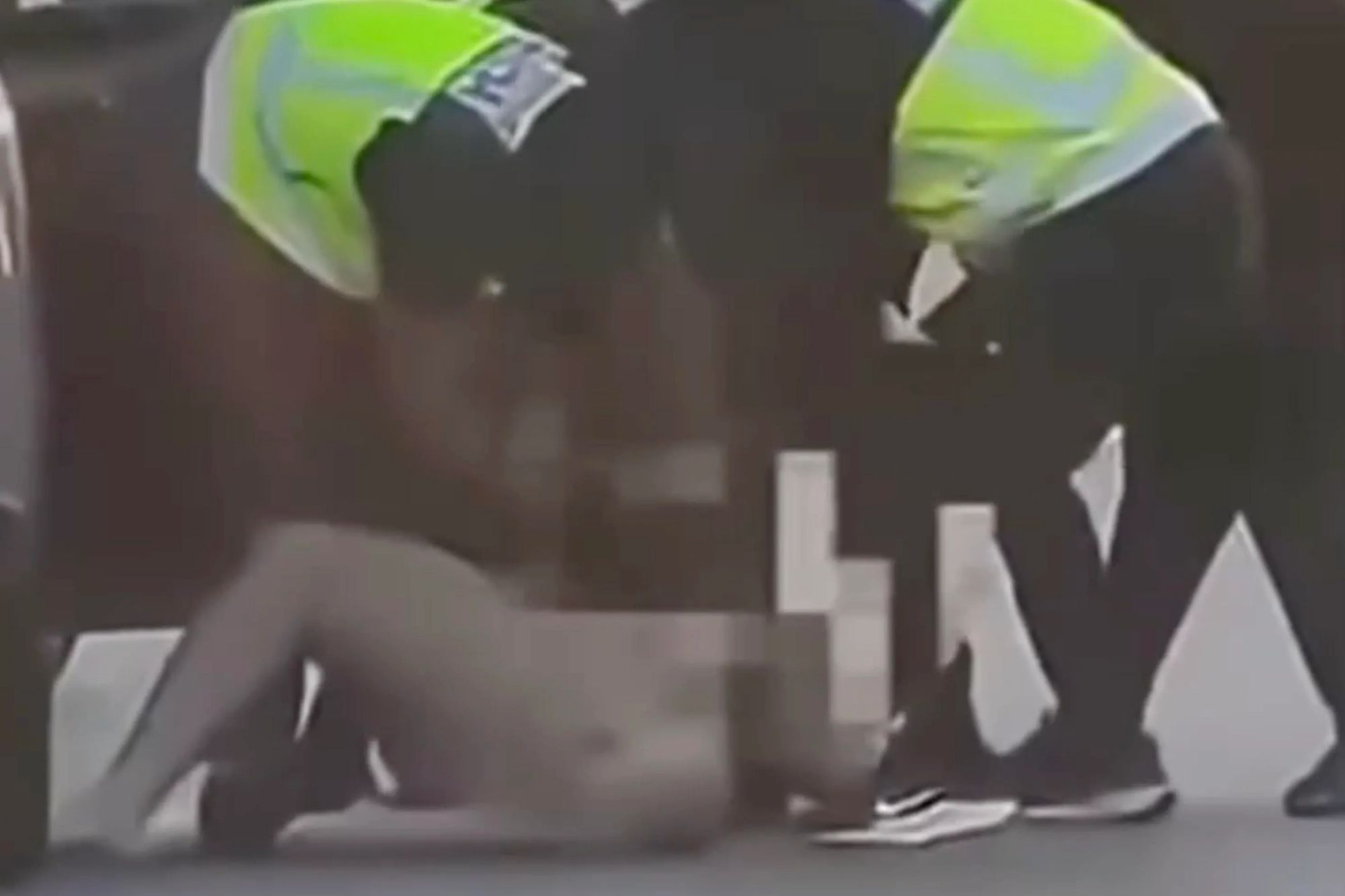 Horrifying moment gang of masked men posing as cops drag man out of car and kidnap him in Brit holiday hotspot