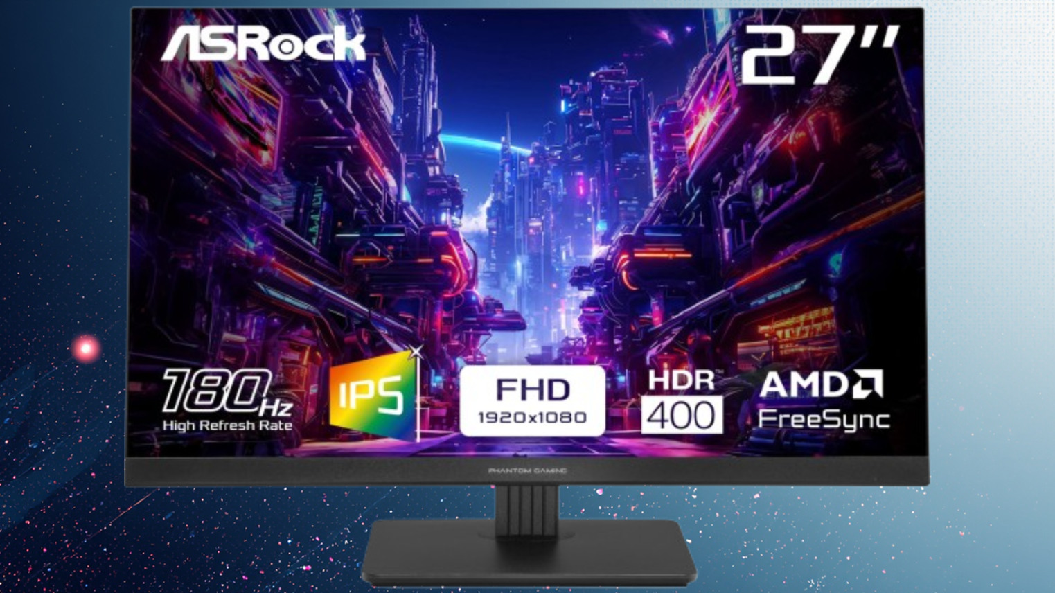 Improve your gaming experience with this 27-inch ASRock FHD 180Hz gaming monitor that’s at an all-time low of just $96 — quality IPS panel with AMD Freesync, HDR400, and 1ms response time is 40% off