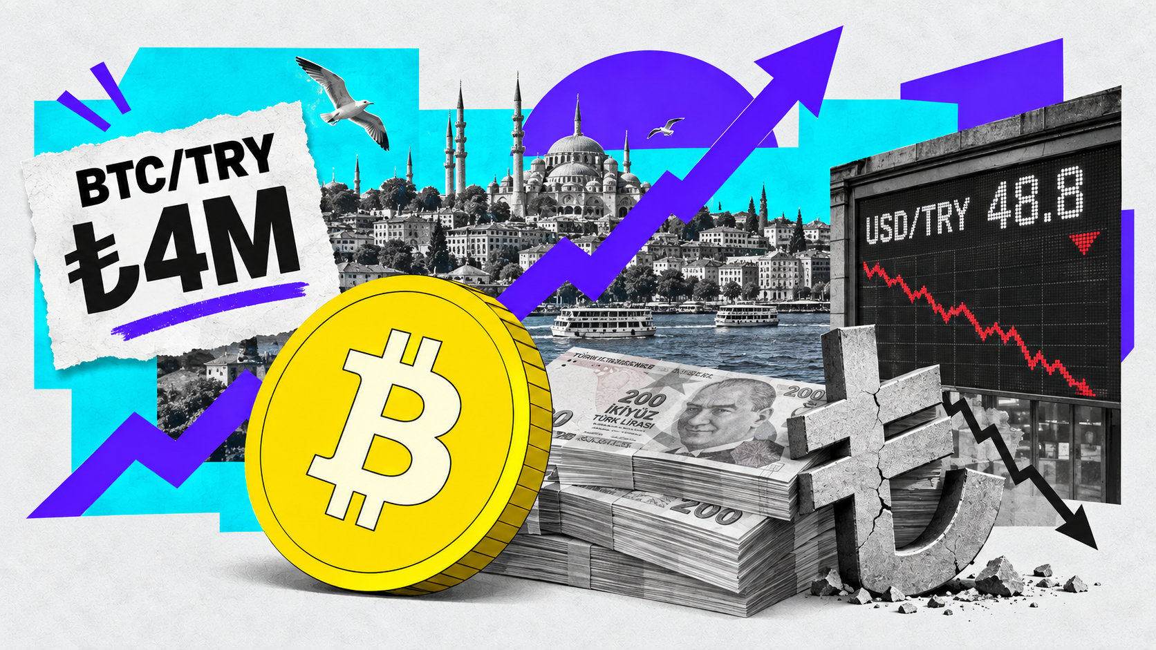 Bitcoin Surges Past ₺3.9 Million as Turkish Lira Hits Record Low