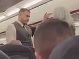 Moment group of Brits are hauled off easyJet plane by police after refusing to stop vaping during five-hour flight
