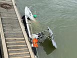 Boat bought by criminal anti-migrant activist 'Danny Tommo' to help police the English Channel sinks