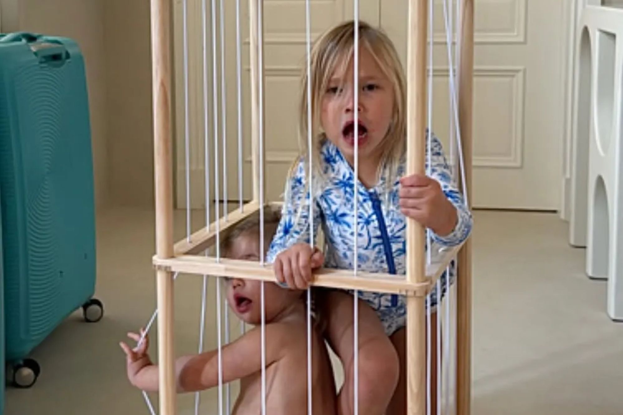 Charlotte Crosby forced to hit back at fans after photo of her kids in ‘time-out cage’ sparks outrage