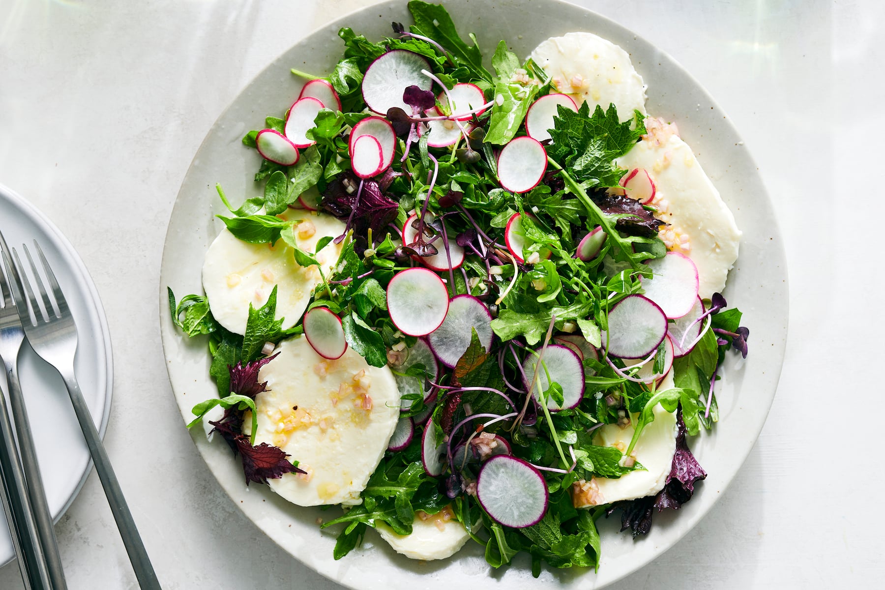 Fresh herb and mozzarella salad