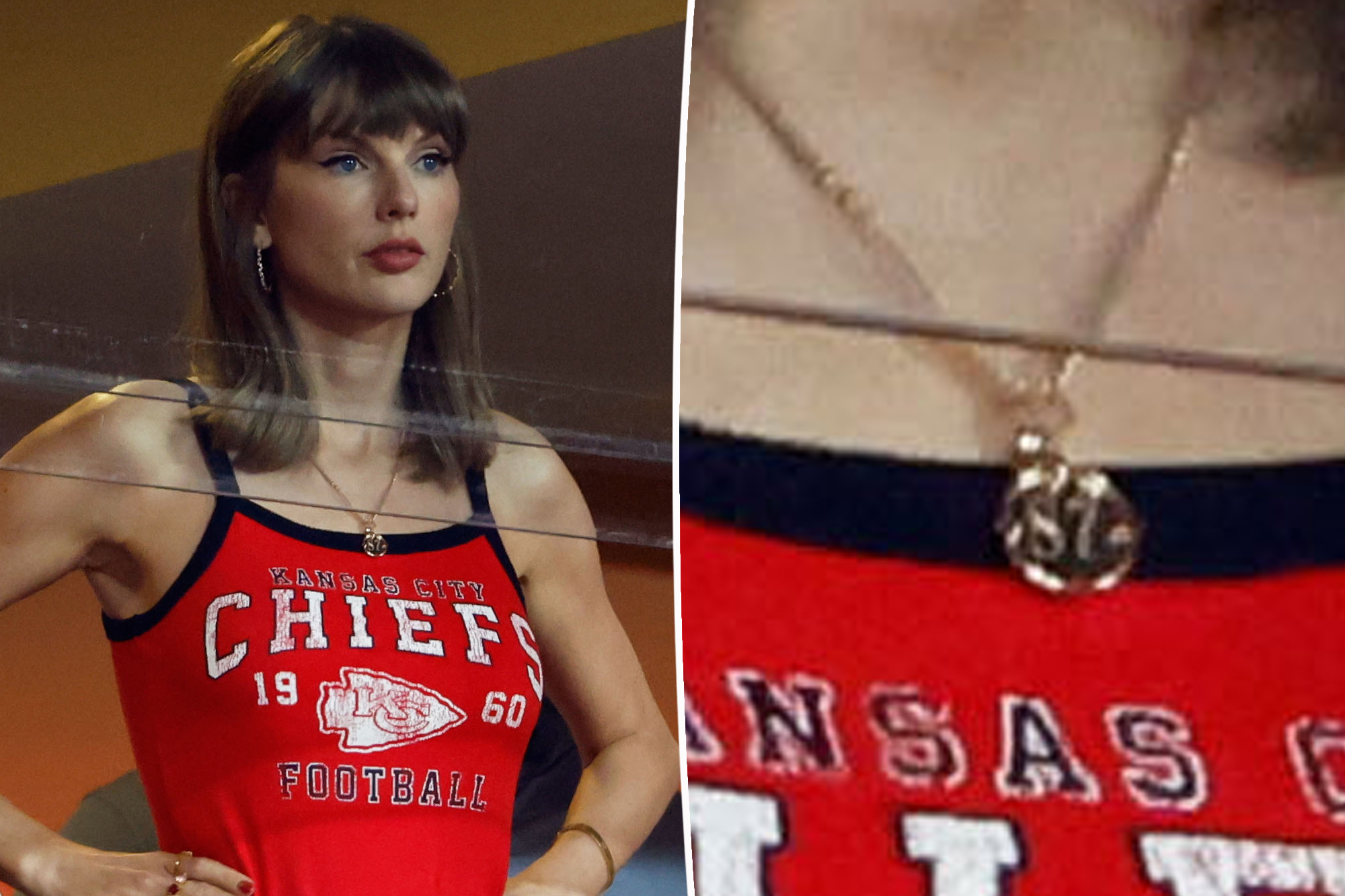 We found Taylor Swift’s new ‘87’ necklace from Sunday’s Chiefs game