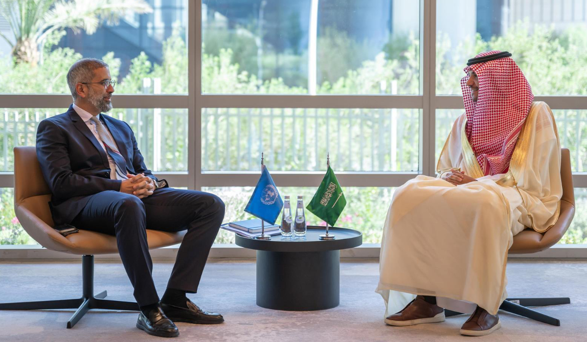 Deputy minister of economy and planning meets with UN official in Riyadh