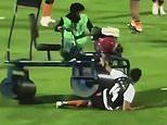 'I thought my ankle was going to snap': Andros Townsend speaks for first time on 'terrifying' moment he was RUN OVER by a pitch rolling machine at half-time in Thailand