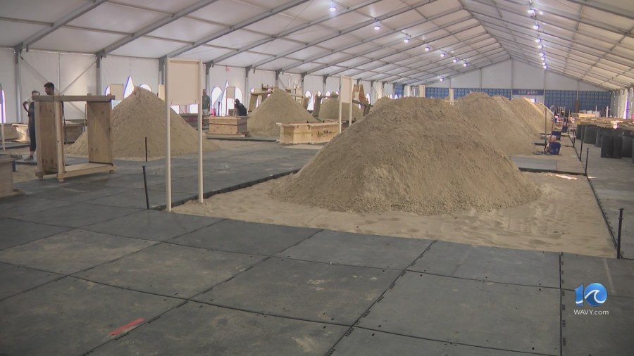 Sand sculpting competition kicks off Neptune Festival
