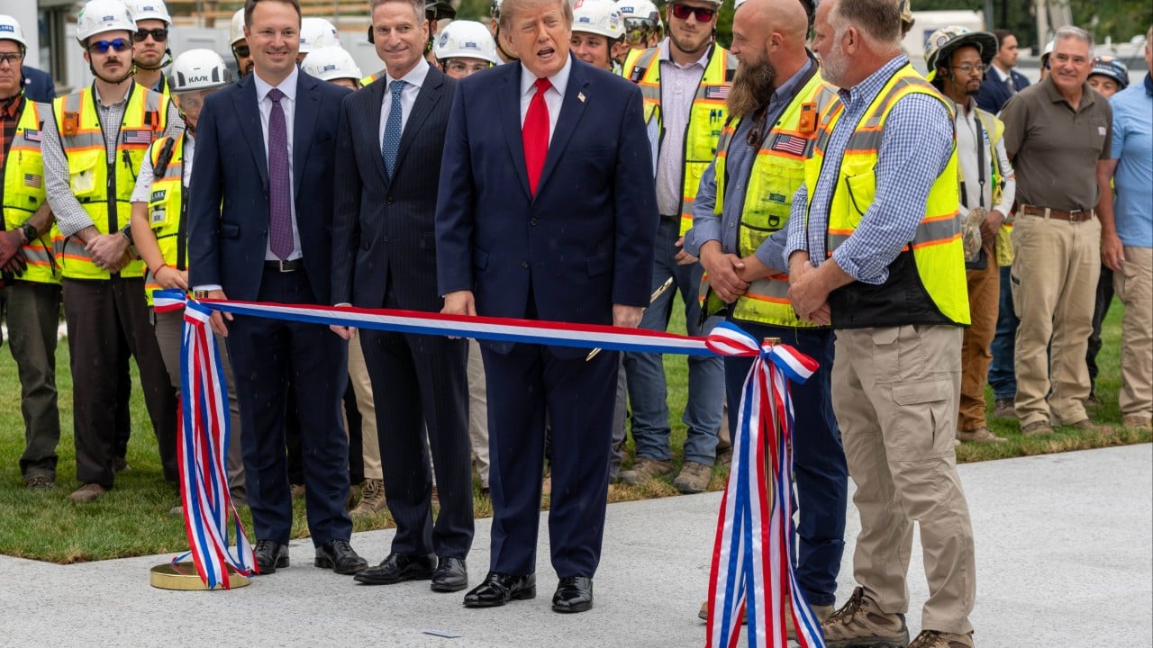 Trump inaugurates White House helipad but networks skip coverage over media ban