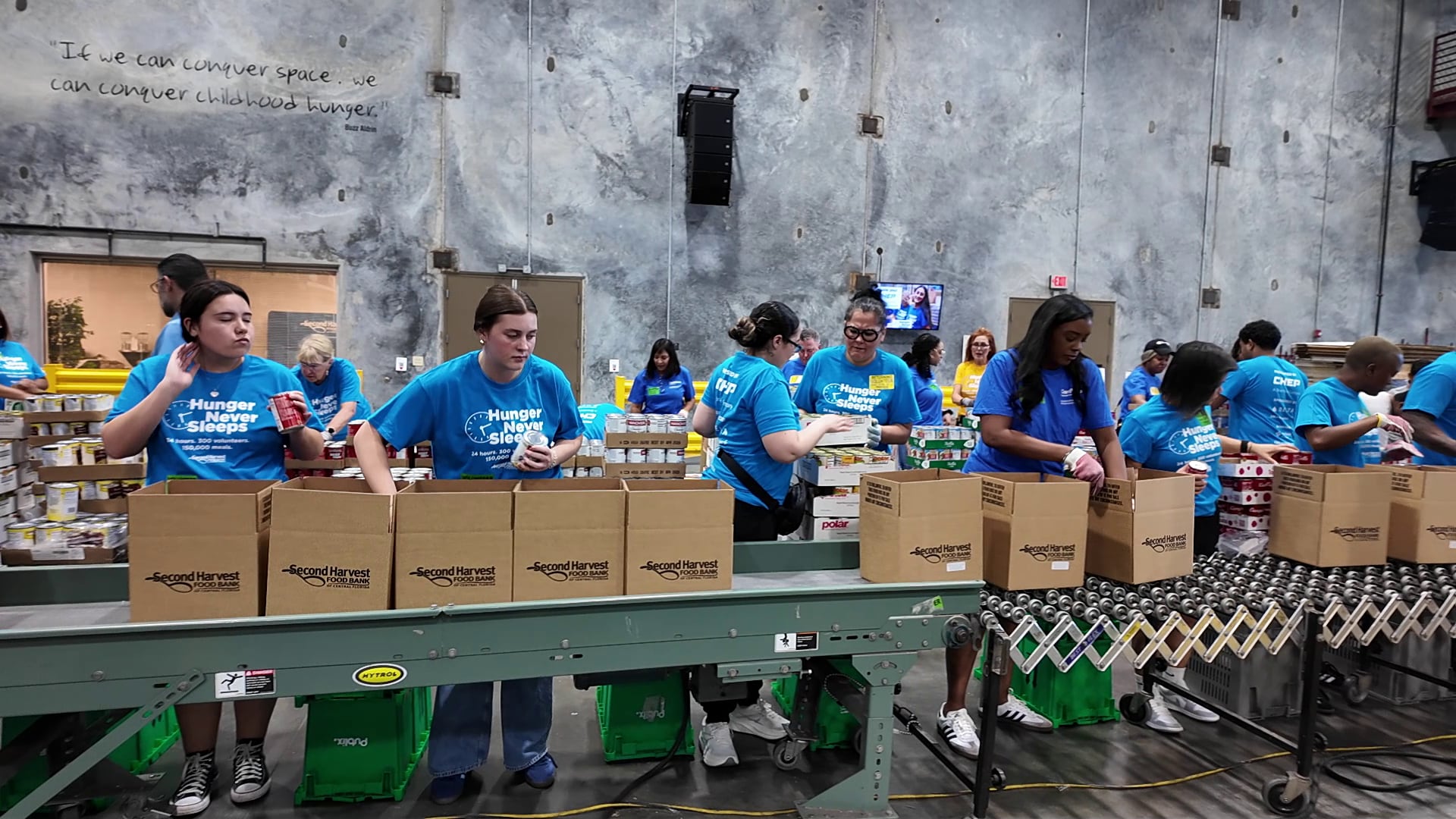 Hunger Never Sleeps event packs over 111,000 meals for Central Florida families