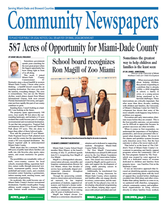 Community Newspapers Shares Local Stories Across South Florida