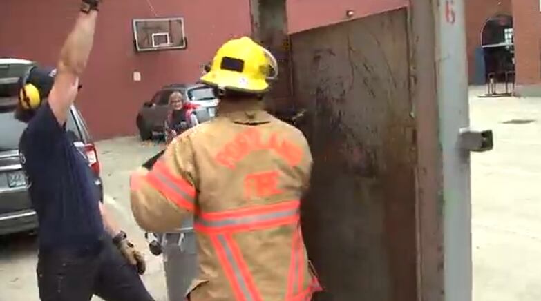 Portland Winterhawks players take part in annual ‘Firefighting Career Day’