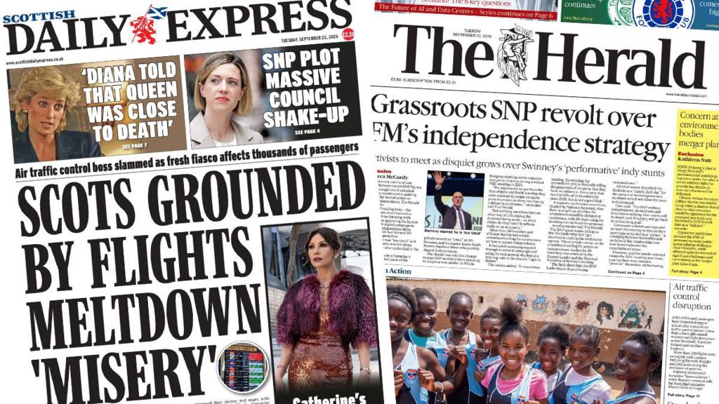 Scotland's papers: Flights 'fiasco' and 'revolt' over Swinney's indy strategy