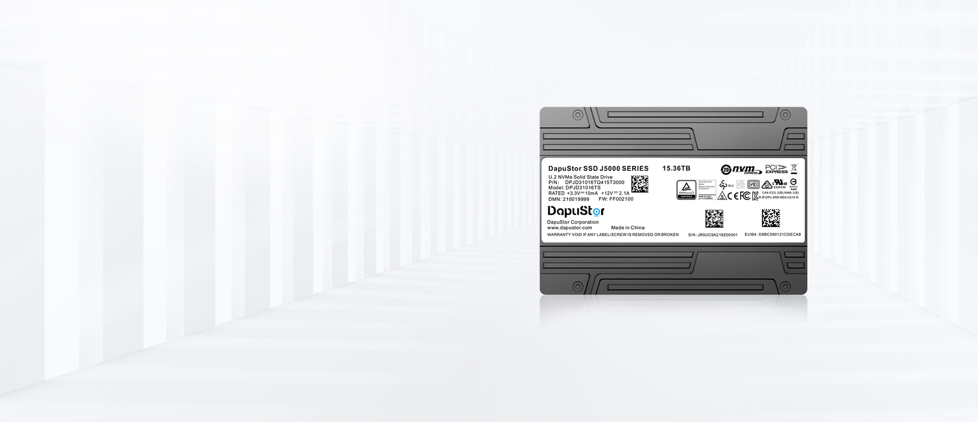 New DapuStor SSD pairs high-capacity QLC with a permanent pSLC region — trades 6% to 20% of its QLC capacity for more than 7x faster random writes