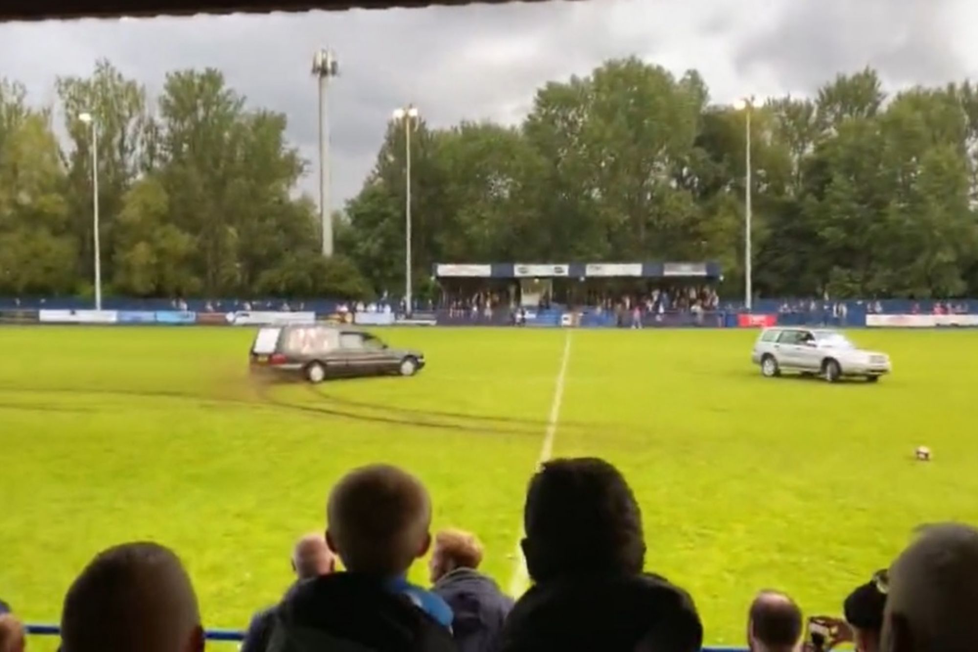 Five men charged after HEARSE driven onto football pitch – causing non-league game to be abandoned