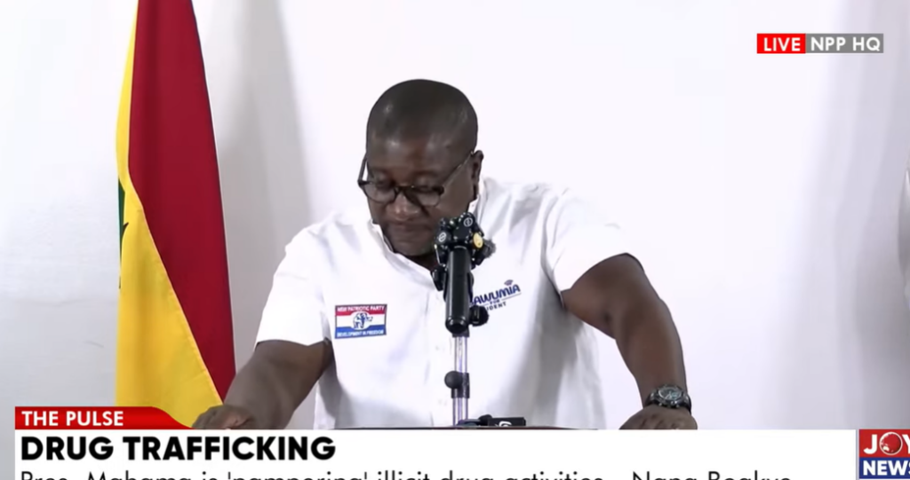 NPP demands sack of officials over Ghana’s cocaine busts, accuses Mahama of weak leadership