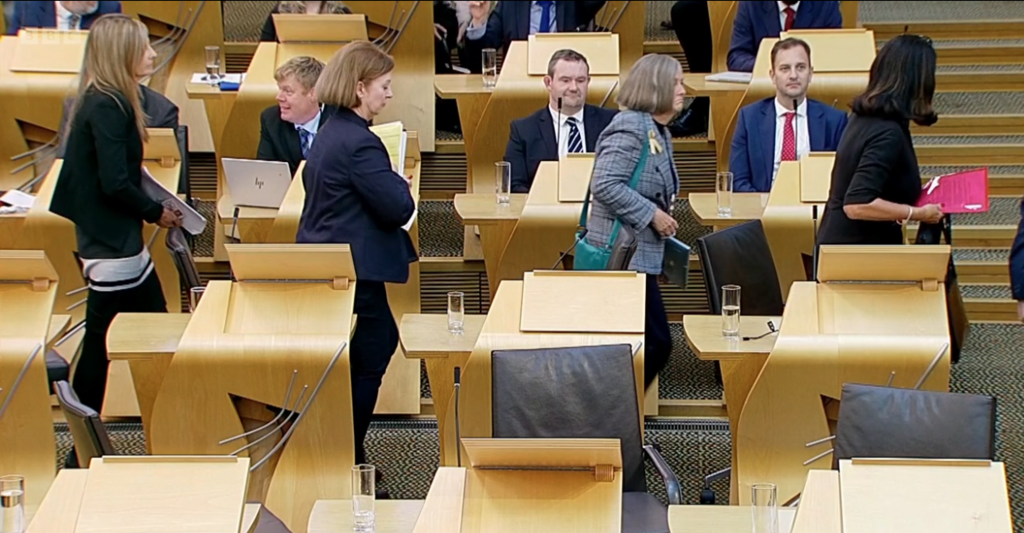 Protest walkout by Reform MSPs as Holyrood debates independence