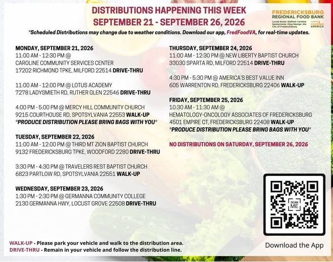 Food Bank distribution this week