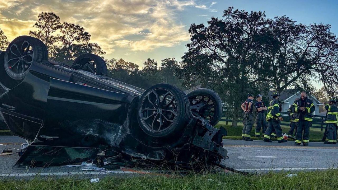 One person hospitalized after two-vehicle rollover crash in Marion County