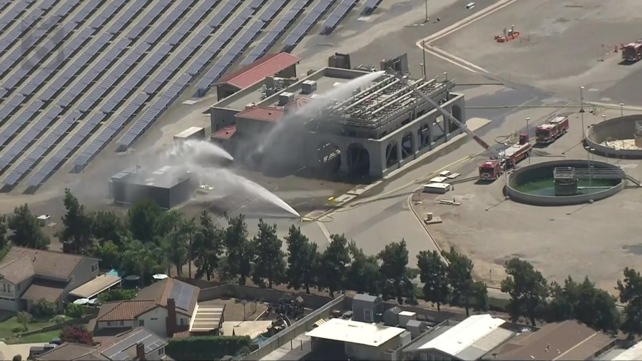 Fire at La Verne water treatment plant prompts hazmat response, evacuations