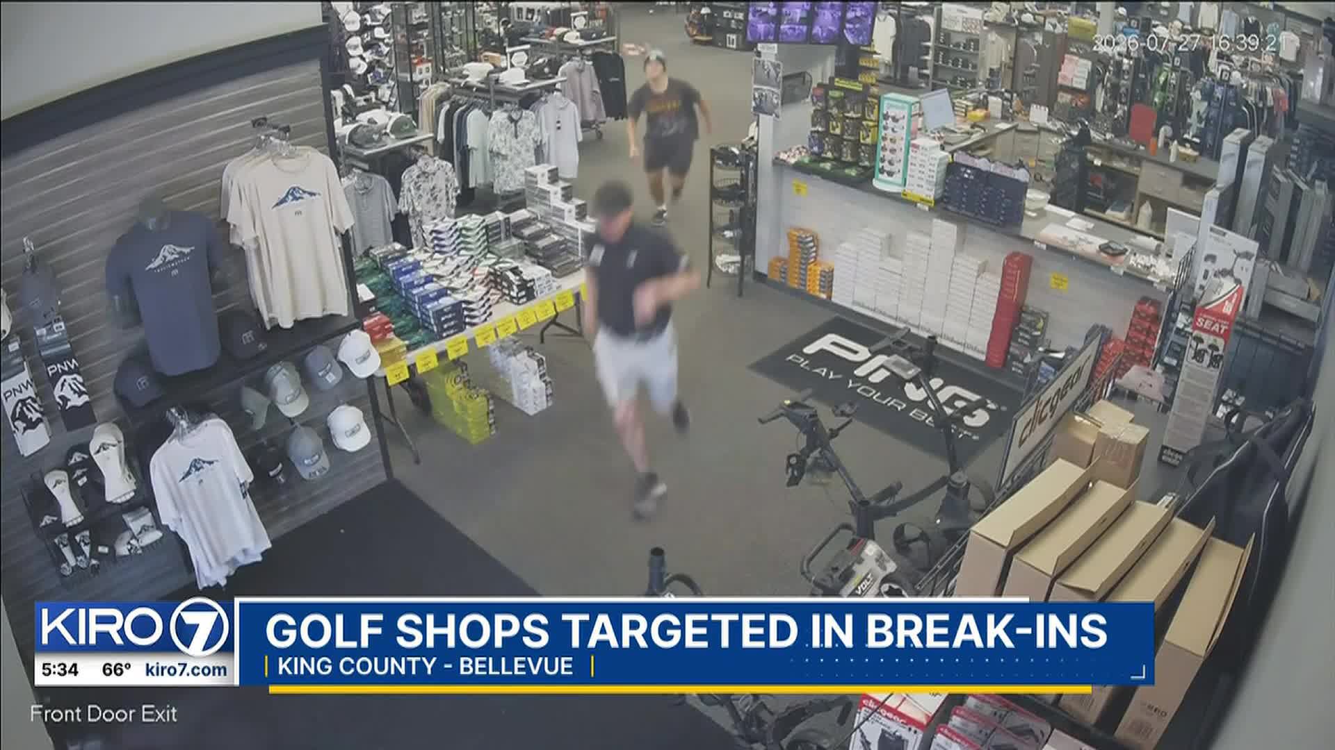 Bellevue police investigating string of golf shop thefts