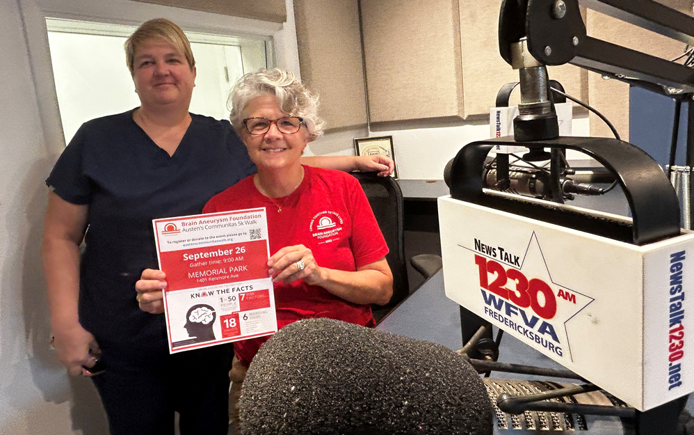 LISTEN: Walking on Saturday to raise money for brain aneurysm research