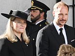 Norway's King and Queen lead royals - including heiress-to-the-throne Ingrid - at funeral for Princess Astrid, who died days after attending her late brother Harald V's memorial service