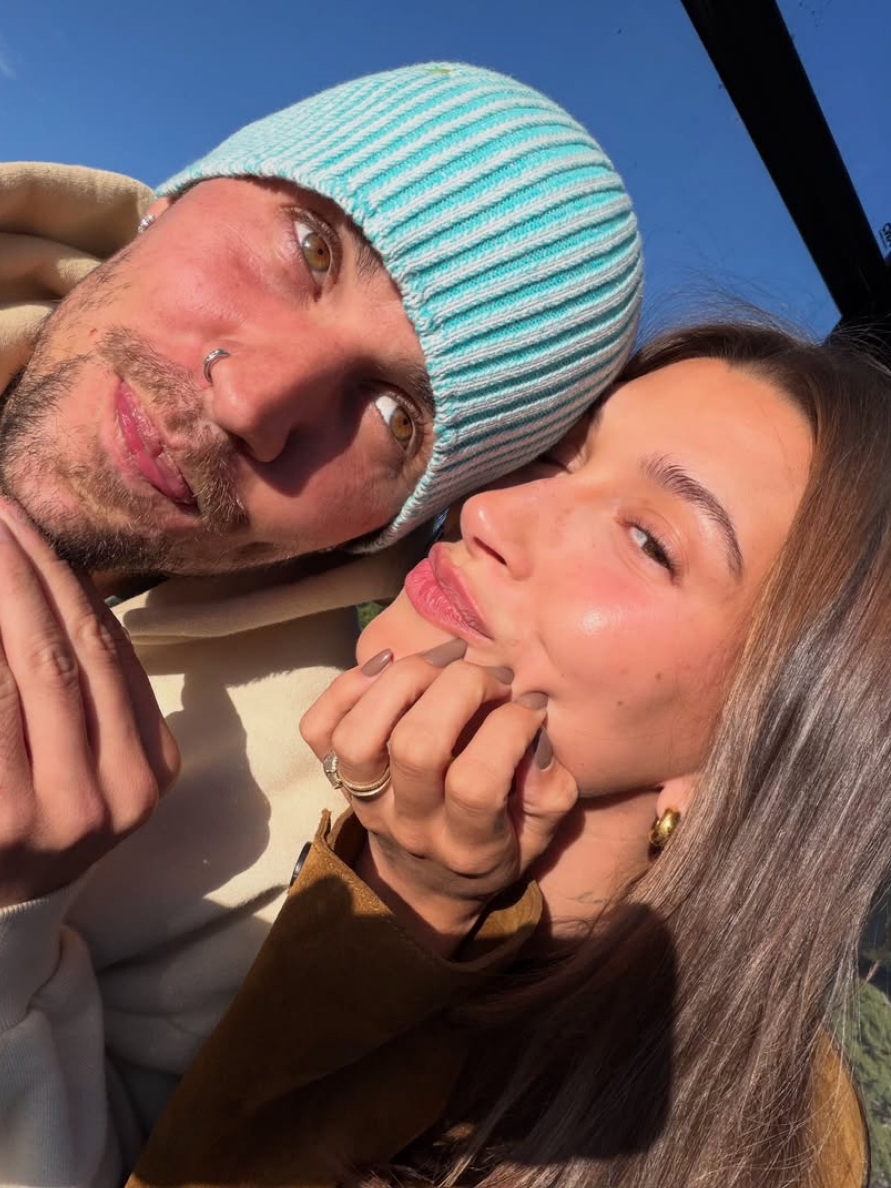 Hailey Bieber Taps This Sweater Weather-Ready Nail Shade