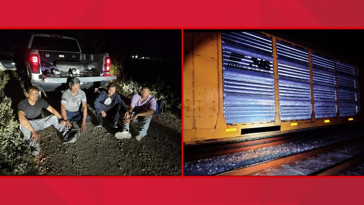 Border Patrol agents rescue four people locked inside freight car near Knippa