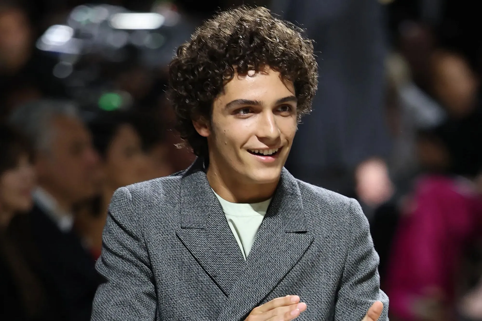 Nepo-baby, 18, makes catwalk debut at Milan Fashion Week – can you guess his lookalike Hollywood star dad?
