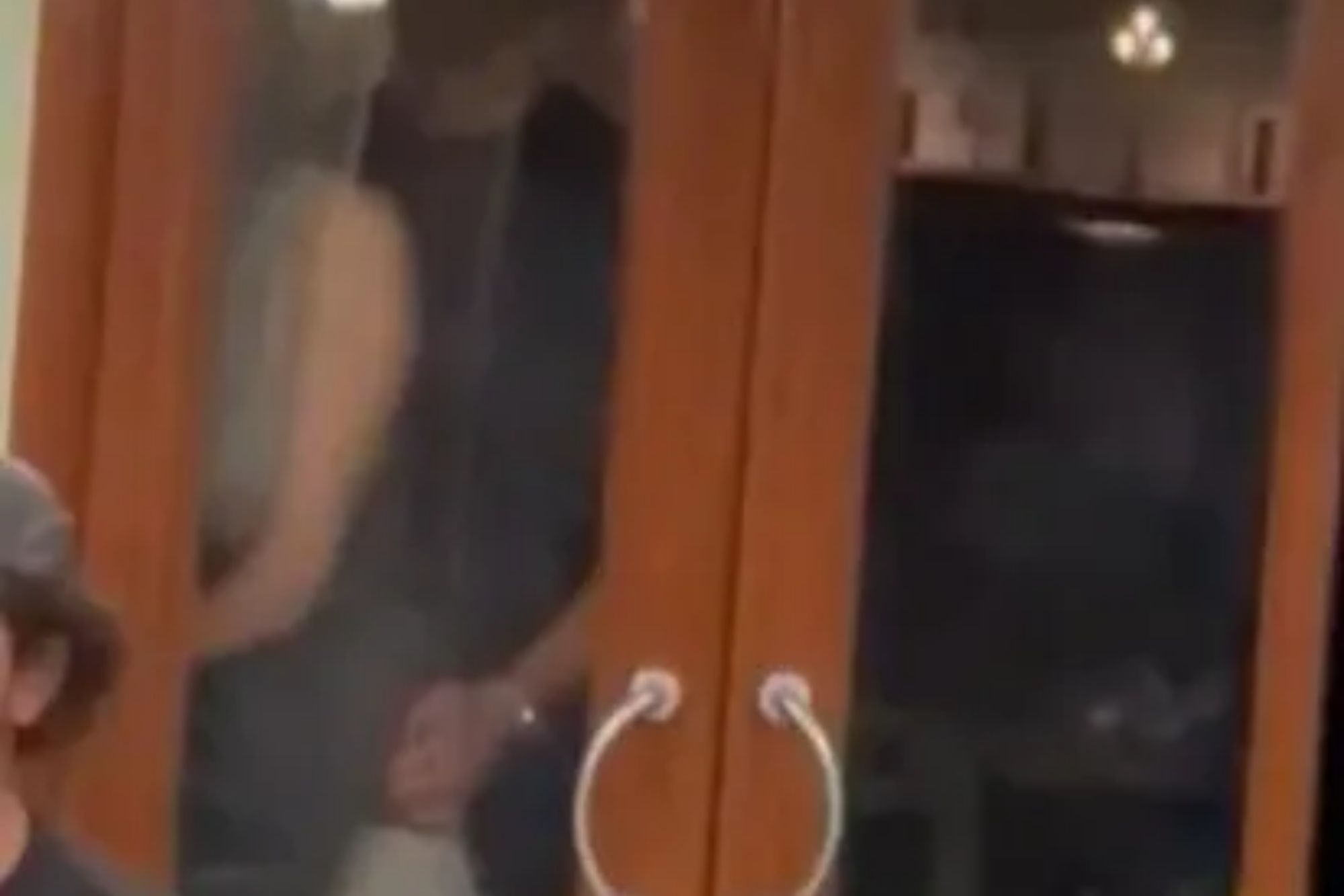 Moment couple filmed romping on packed tourist boat as horrified passengers watch through glass door in Venice