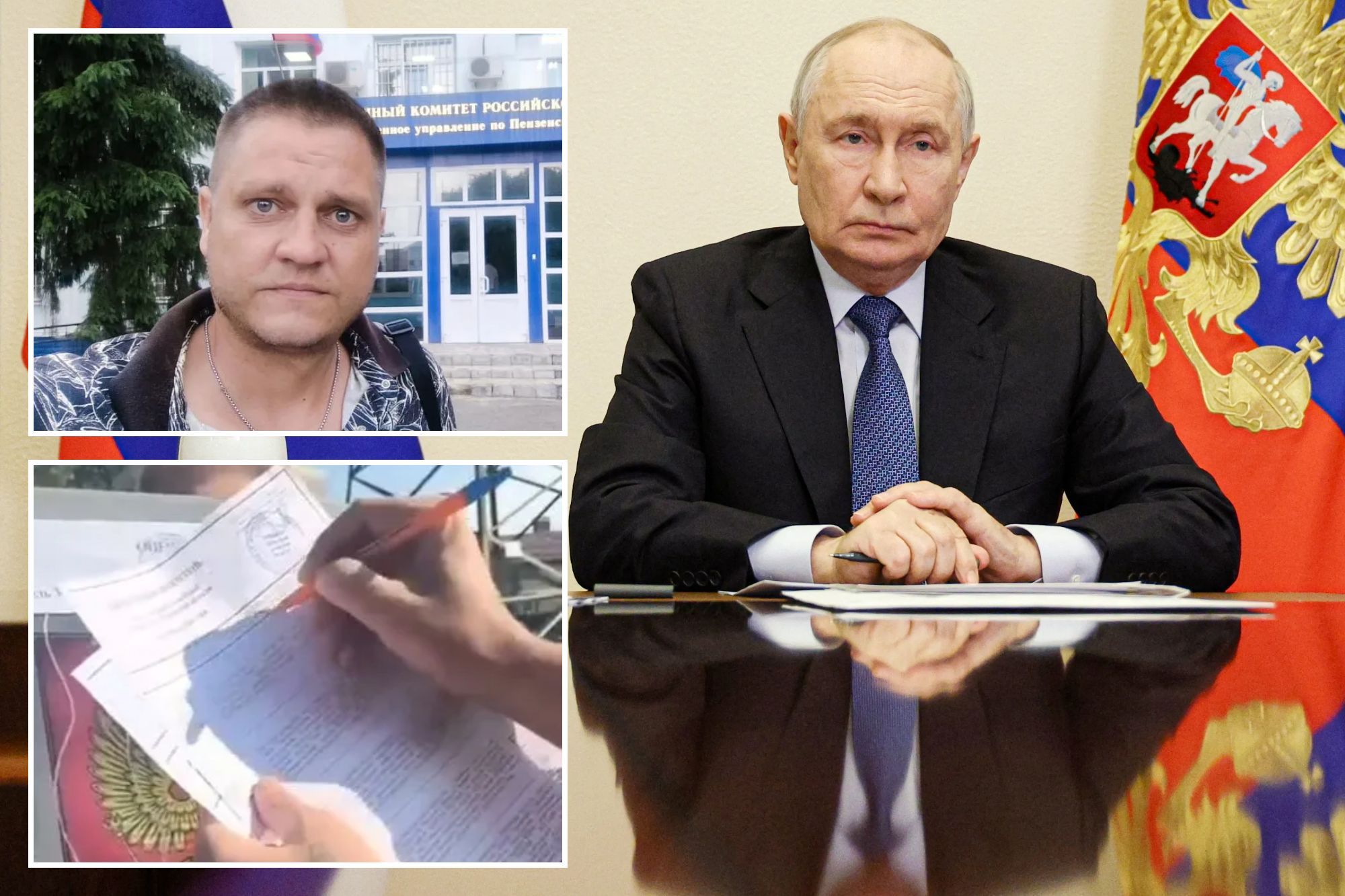 Russian jailed after writing ‘Putin is a d***head’ on election ballot as Vlad claims rigged vote shows support for war