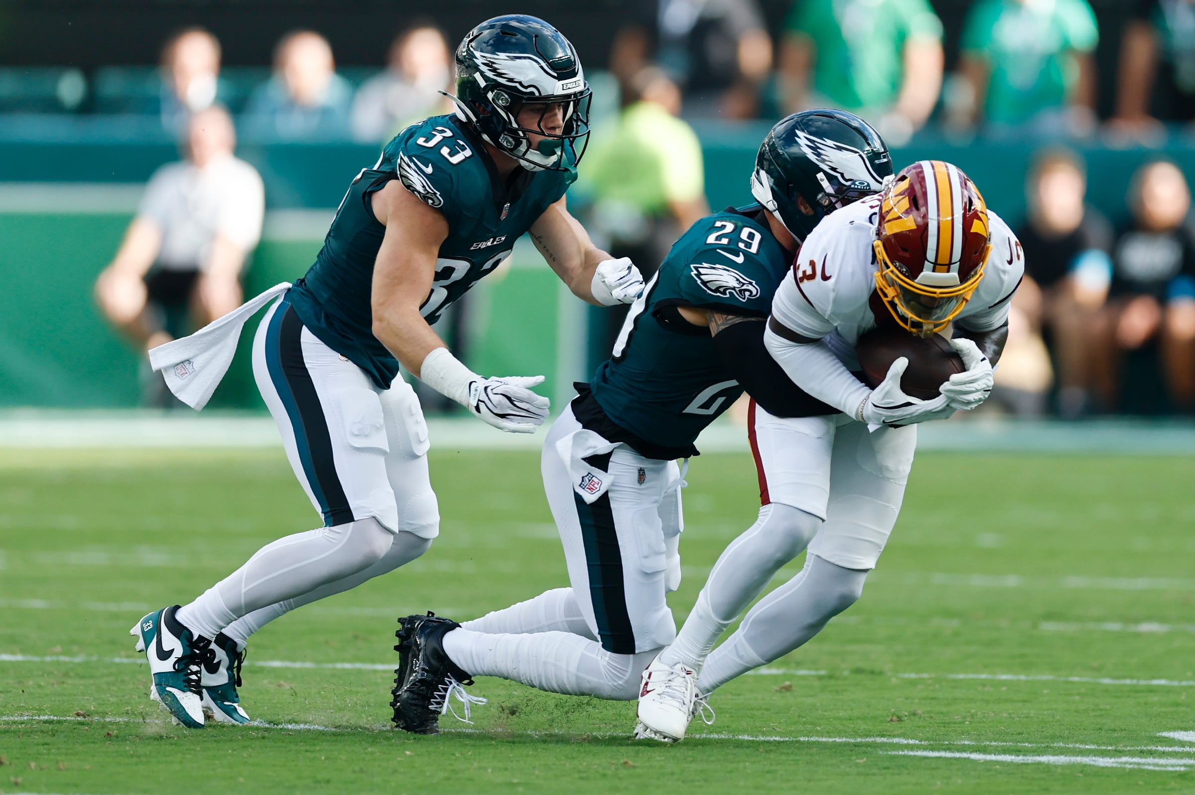 Eagles’ Vic Fangio says safety starters are staying put, won’t increase Cooper DeJean’s snaps at the position