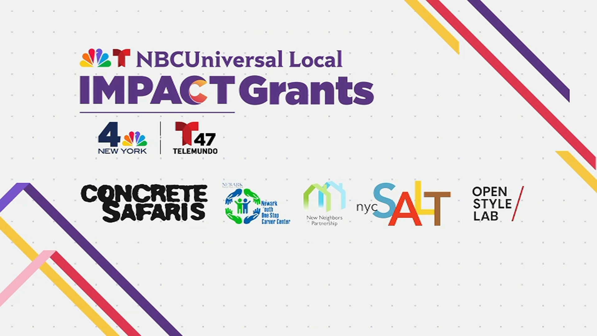 NBC 4 New York, Telemundo 47 and Comcast NBCUniversal Award More Than $227K to Five Tri-State Nonprofits
