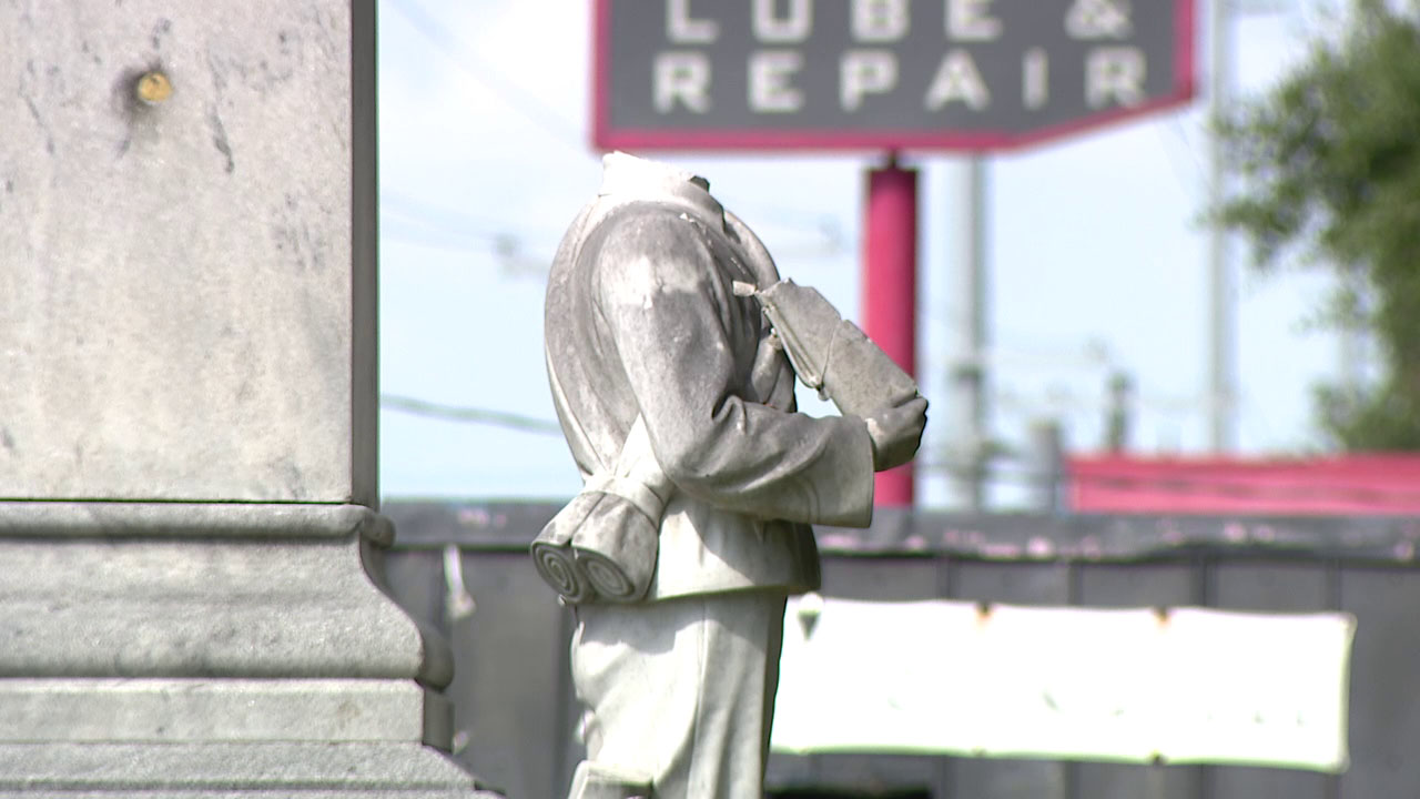 Brandon cemetery vandalism: Relocated confederate statue decapitated