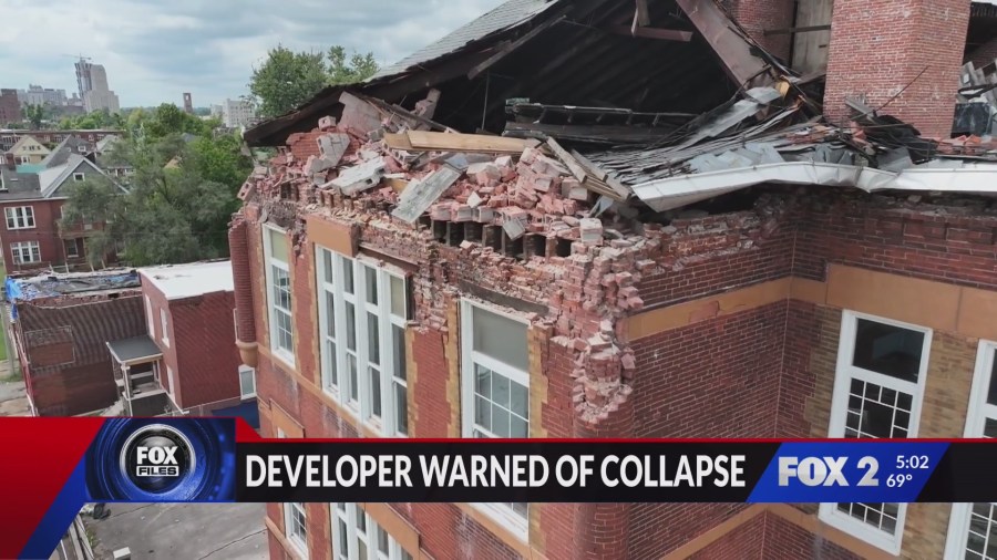 Euclid School roof collapses on front walk weeks after FOX 2’s warning report