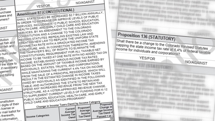Colorado voters face dueling income tax measures on November ballot