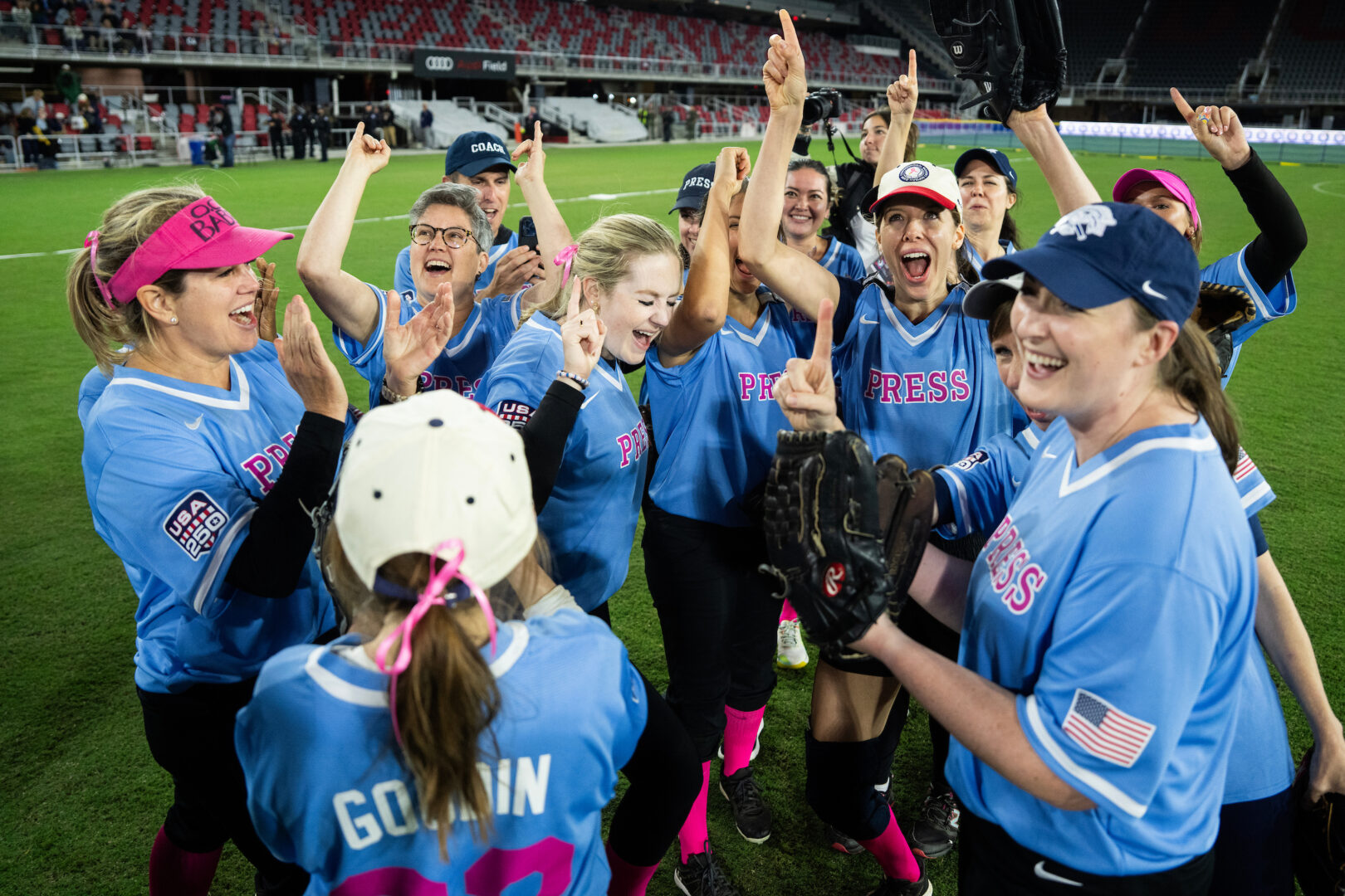 Journalists get the win in high-scoring Congressional Women’s Softball Game