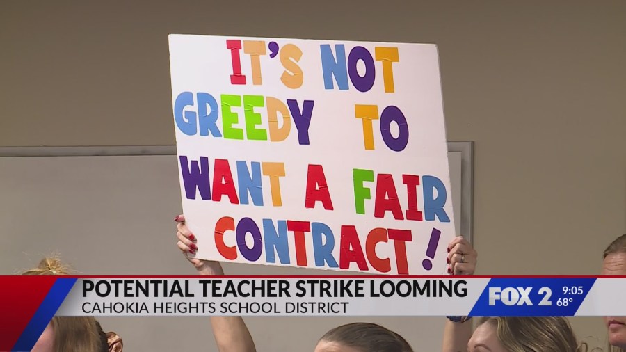 Cahokia Heights teachers rally ahead of potential strike