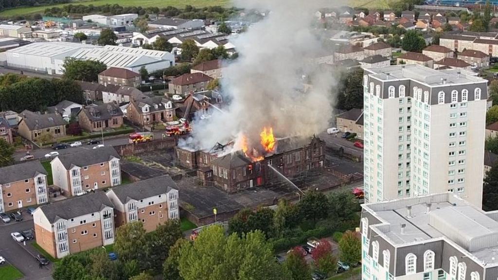 Fire at abandoned Coatbridge school was started deliberately
