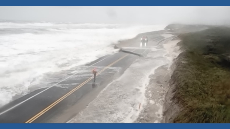 Nor'Easter causes dune breach in Outer Banks, shuts down NC-12
