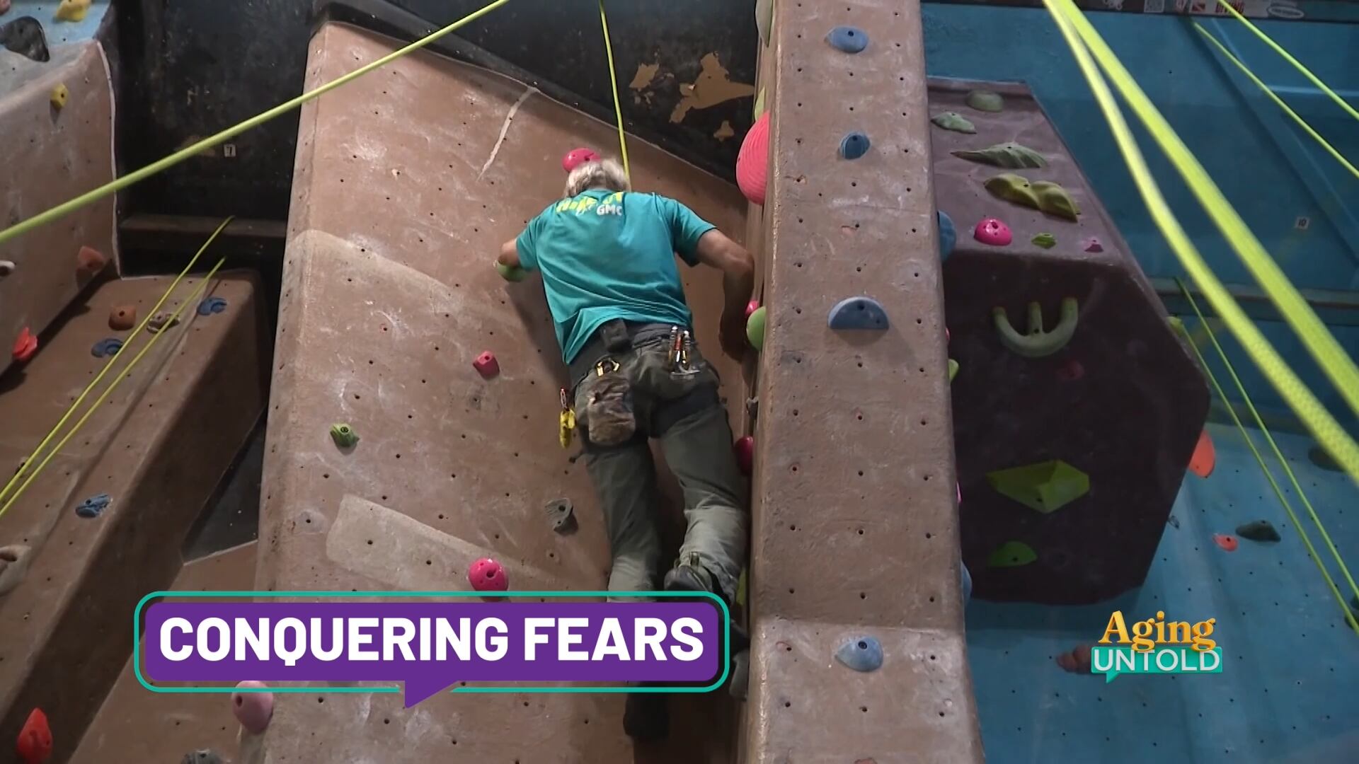 Meet the ‘Flailing Fossils’ — seniors taking on rock climbing walls