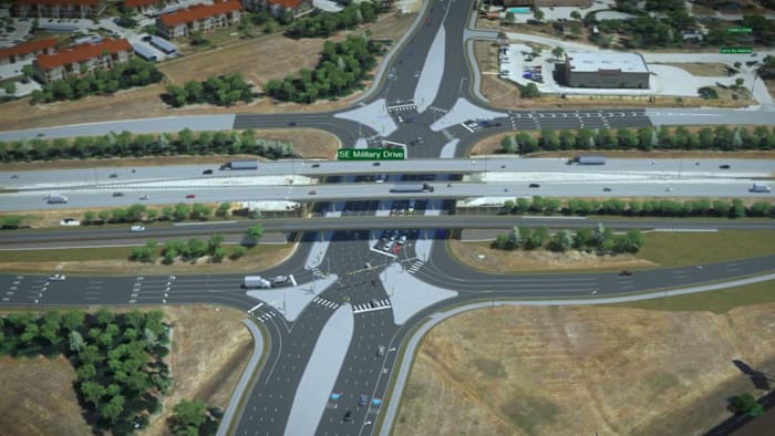 San Antonio's second diverging diamond interchange planned for Southeast Side