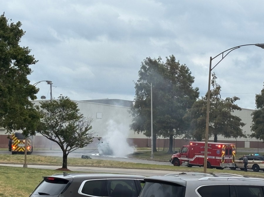 Investigation underway after vehicle catches fire near airport area