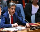 Ed Miliband meets Iran’s foreign minister as Tehran gives US ultimatum on strait of Hormuz