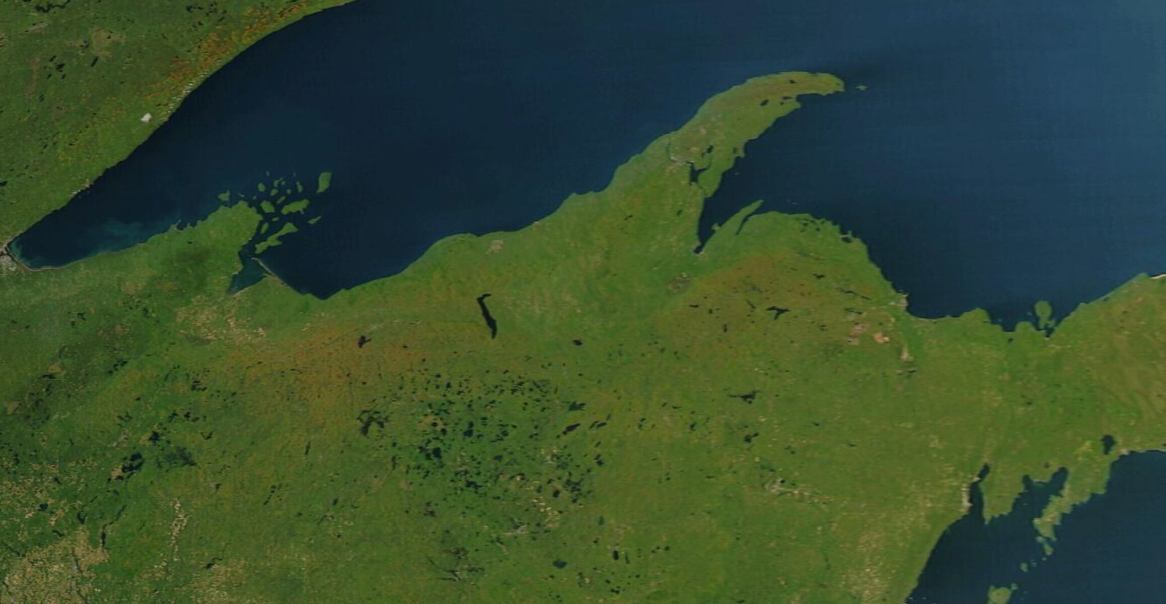 Fall colors showing on high resolution satellite, see where to go in Michigan’s U.P. this weekend
