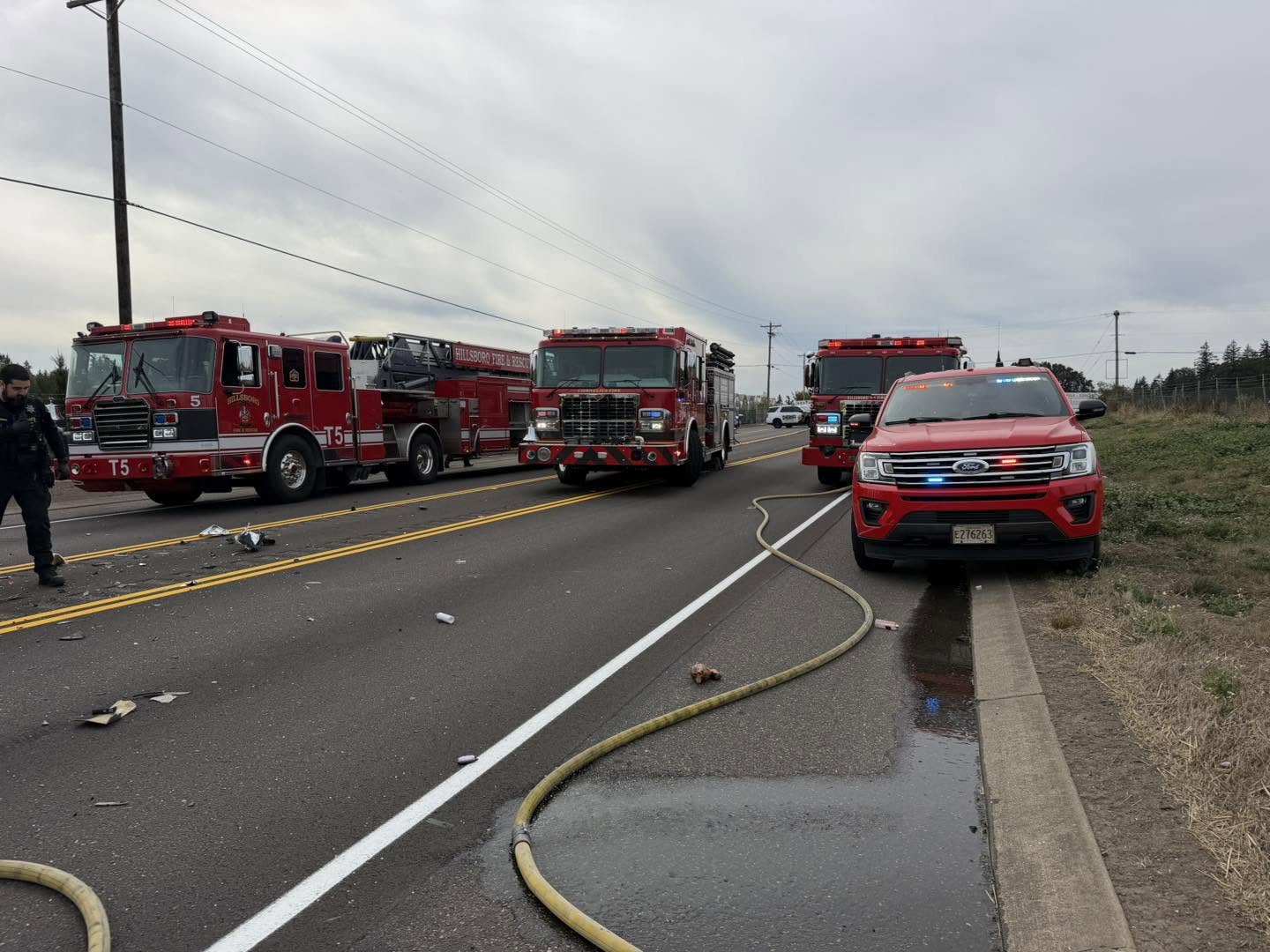 Deadly crash closes Cornelius Schefflin Road