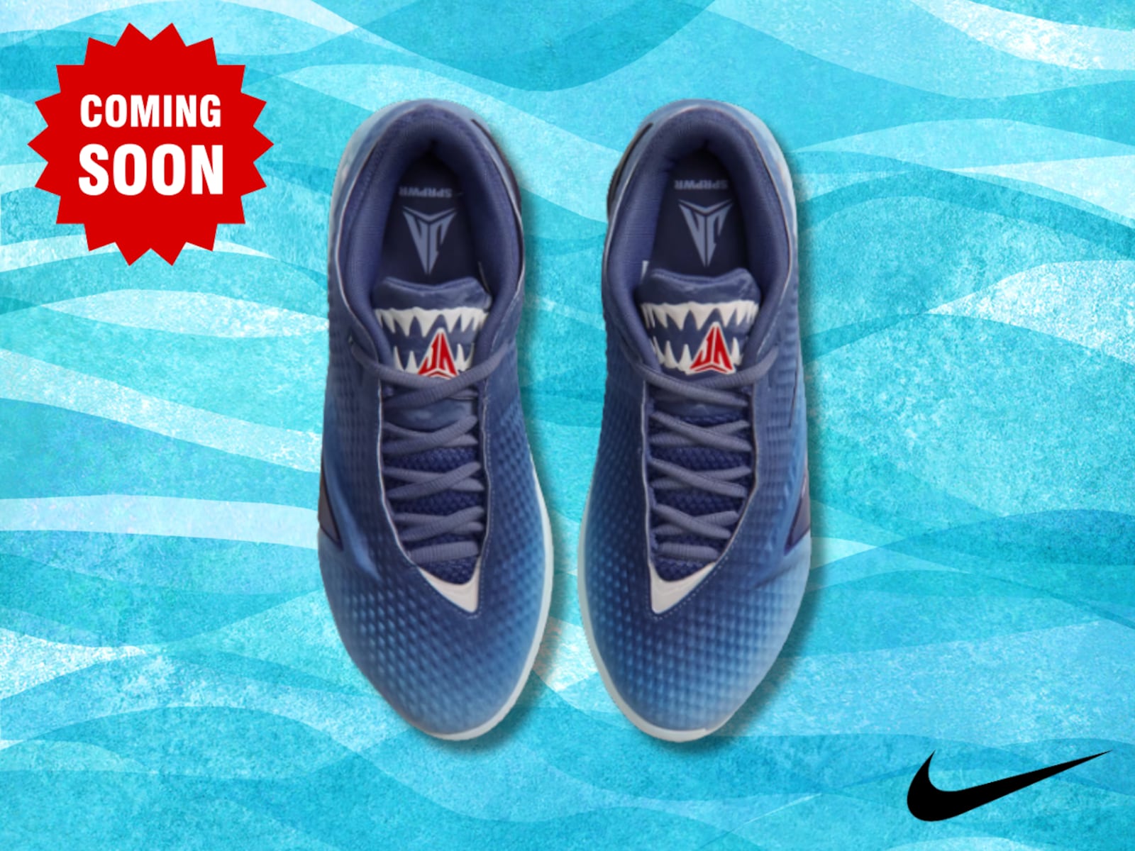 Ja Morant’s menacing new Nike shoes feature a shark design that perfectly captures his playing style