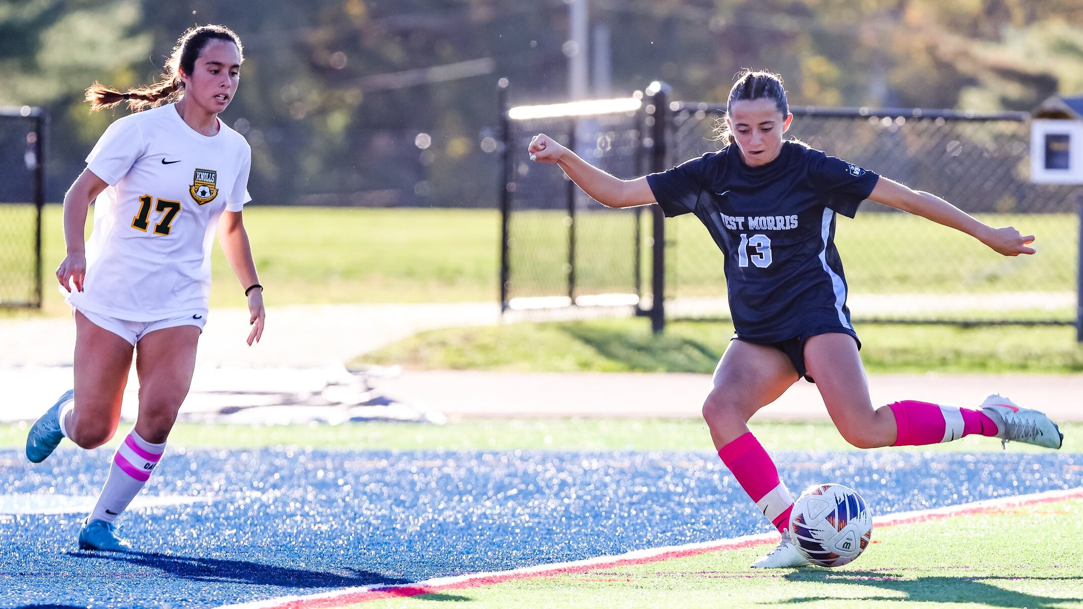 Girls soccer team knocks off N. J.Top 20 foe, scoring all four goals in the first half