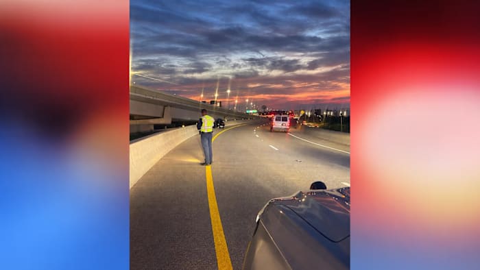 Fatal motorcycle crash on ramp connecting I-45 to Beltway 8 in Greenspoint area