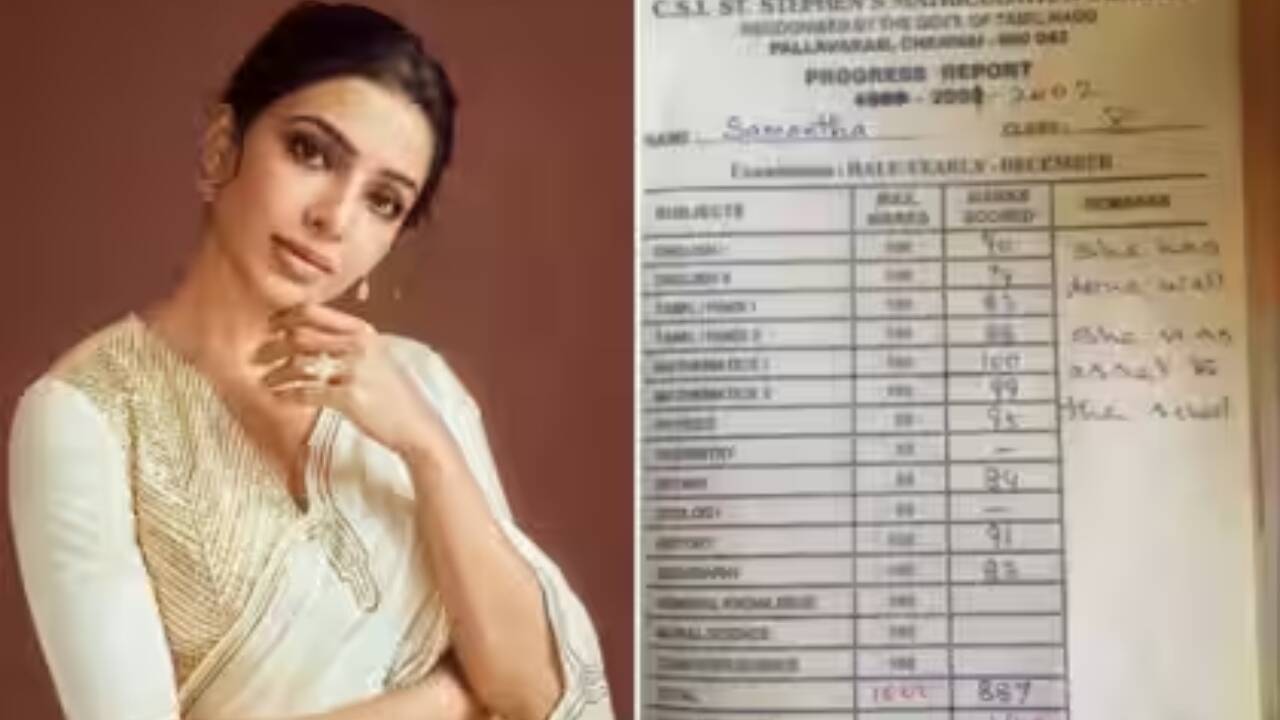 Samantha Ruth Prabhu's Class 10 marksheet resurfaces: actress scored 887/1000 marks